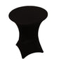 Spandex 36" Round Cocktail Table Cover Black - Easy to Maintain Stretch Fitted Highboy Tablecloth