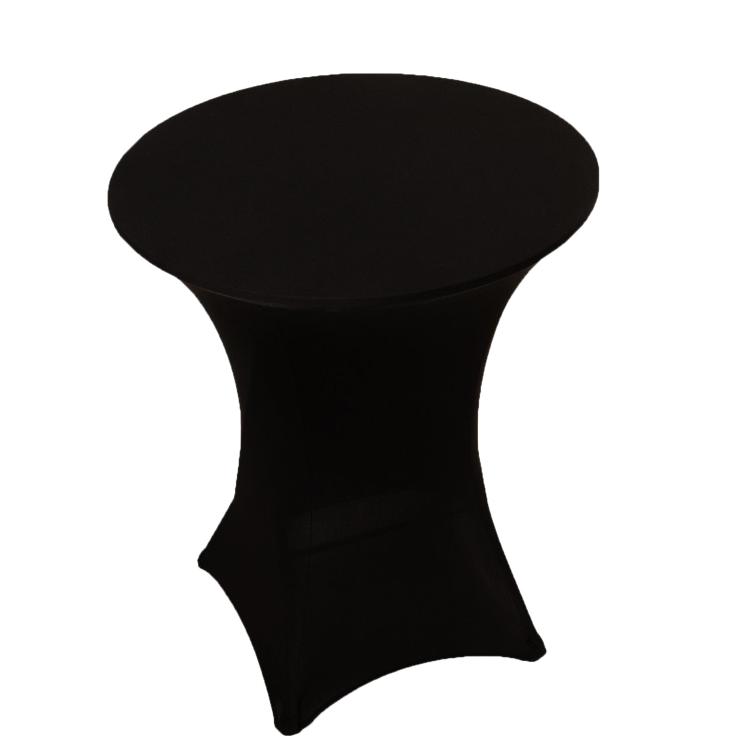 Black Highboy Spandex Cocktail Table Cover, Fitted Stretch Tablecloth for 33"-36" Dia High Top Tables