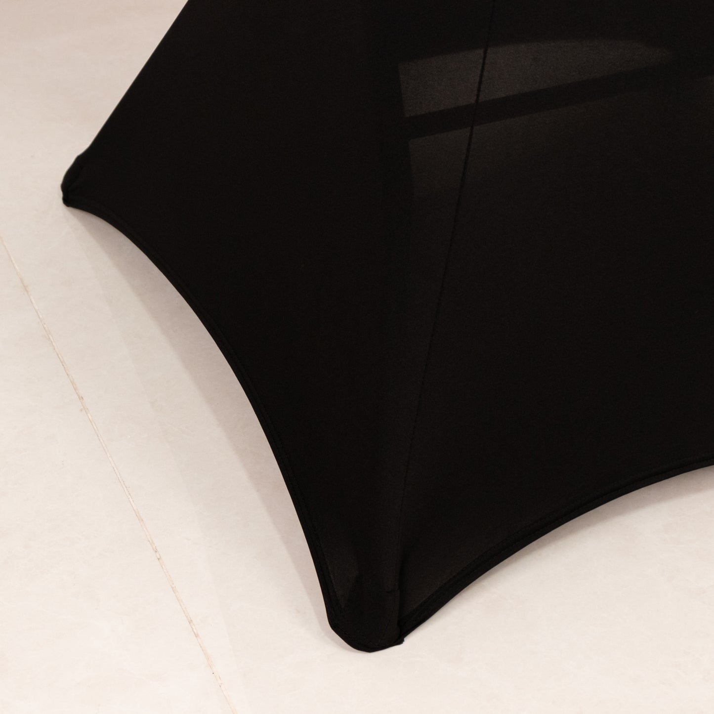 Black Highboy Spandex Cocktail Table Cover, Fitted Stretch Tablecloth for 33"-36" Dia High Top Tables