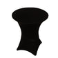 Spandex 36" Round Cocktail Table Cover Black - Easy to Maintain Stretch Fitted Highboy Tablecloth