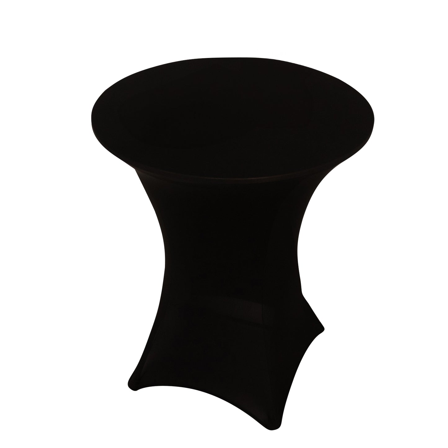 Black Highboy Spandex Cocktail Table Cover, Fitted Stretch Tablecloth for 33"-36" Dia High Top Tables