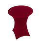 Spandex 36" Round Cocktail Table Cover Burgundy - Easy to Maintain Stretch Fitted Highboy Tablecloth