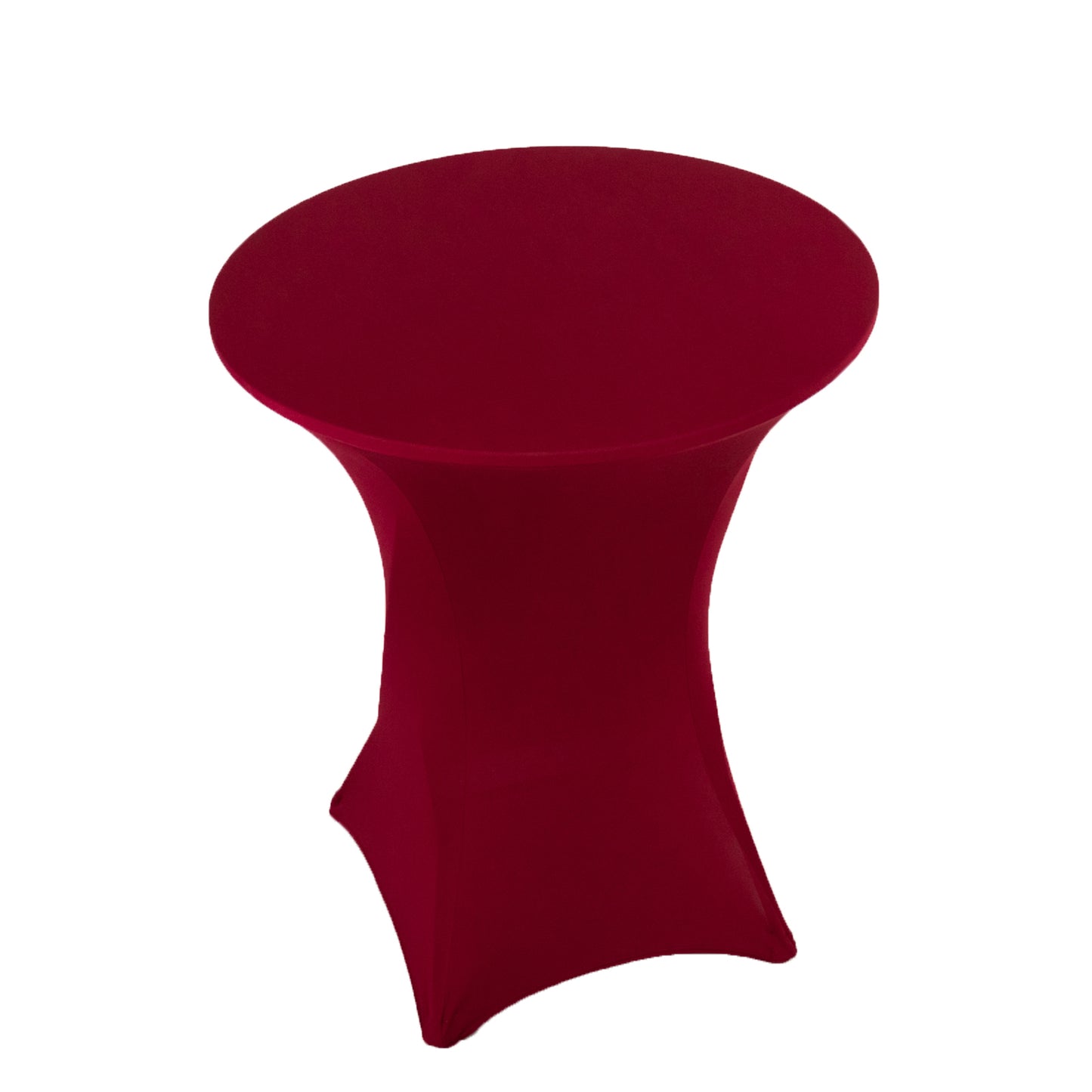 Burgundy Highboy Spandex Cocktail Table Cover, Fitted Stretch Tablecloth for 33"-36" Dia High Top Tables