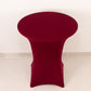 Spandex 36" Round Cocktail Table Cover Burgundy - Easy to Maintain Stretch Fitted Highboy Tablecloth