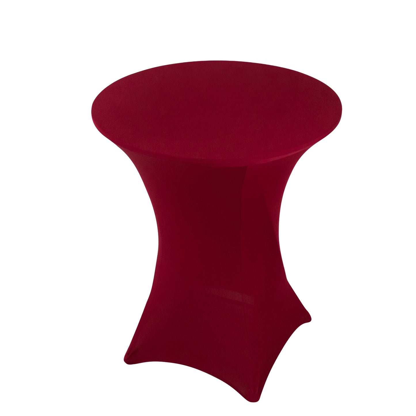 Burgundy Highboy Spandex Cocktail Table Cover, Fitted Stretch Tablecloth for 33"-36" Dia High Top Tables