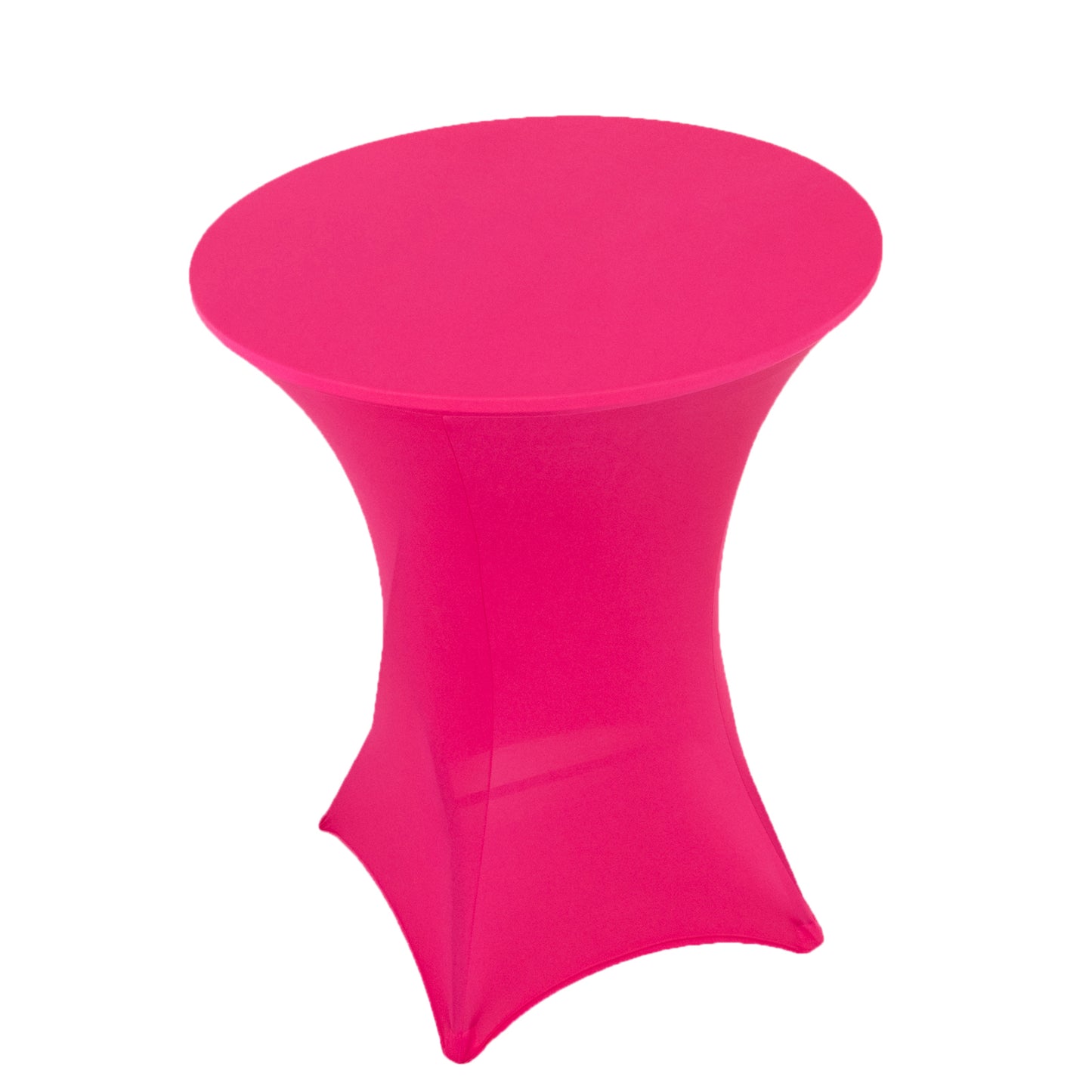 Fuchsia Highboy Spandex Cocktail Table Cover, Fitted Stretch Tablecloth for 33"-36" Dia High Top Tables