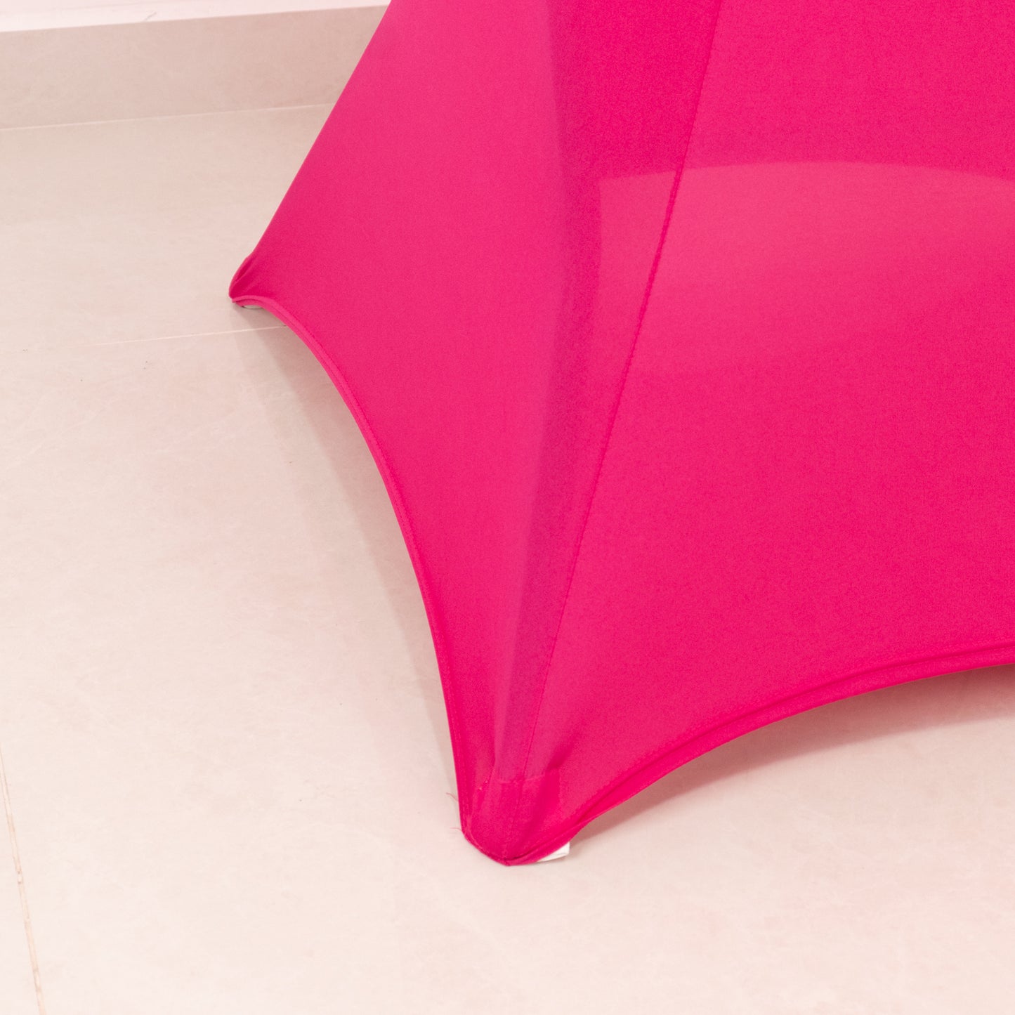 Fuchsia Highboy Spandex Cocktail Table Cover, Fitted Stretch Tablecloth for 33"-36" Dia High Top Tables