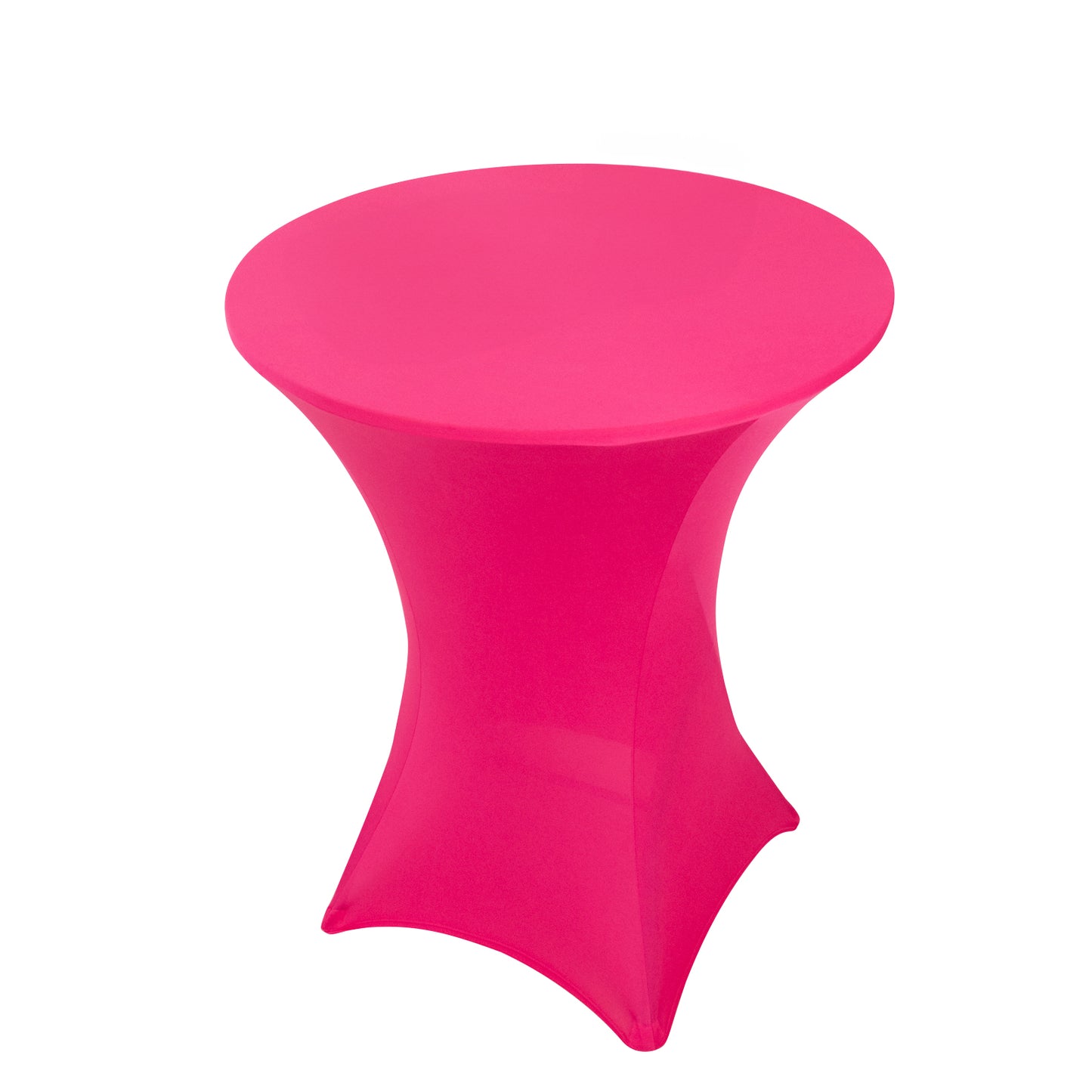 Fuchsia Highboy Spandex Cocktail Table Cover, Fitted Stretch Tablecloth for 33"-36" Dia High Top Tables