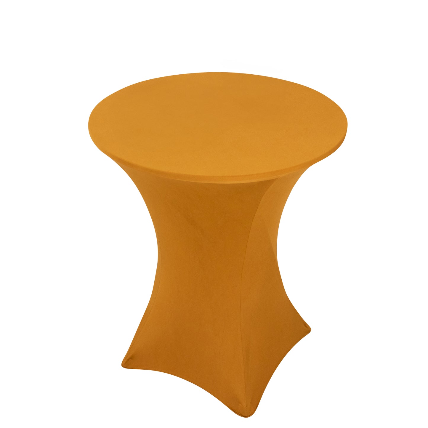 Gold Highboy Spandex Cocktail Table Cover, Fitted Stretch Tablecloth for 33"-36" Dia High Top Tables