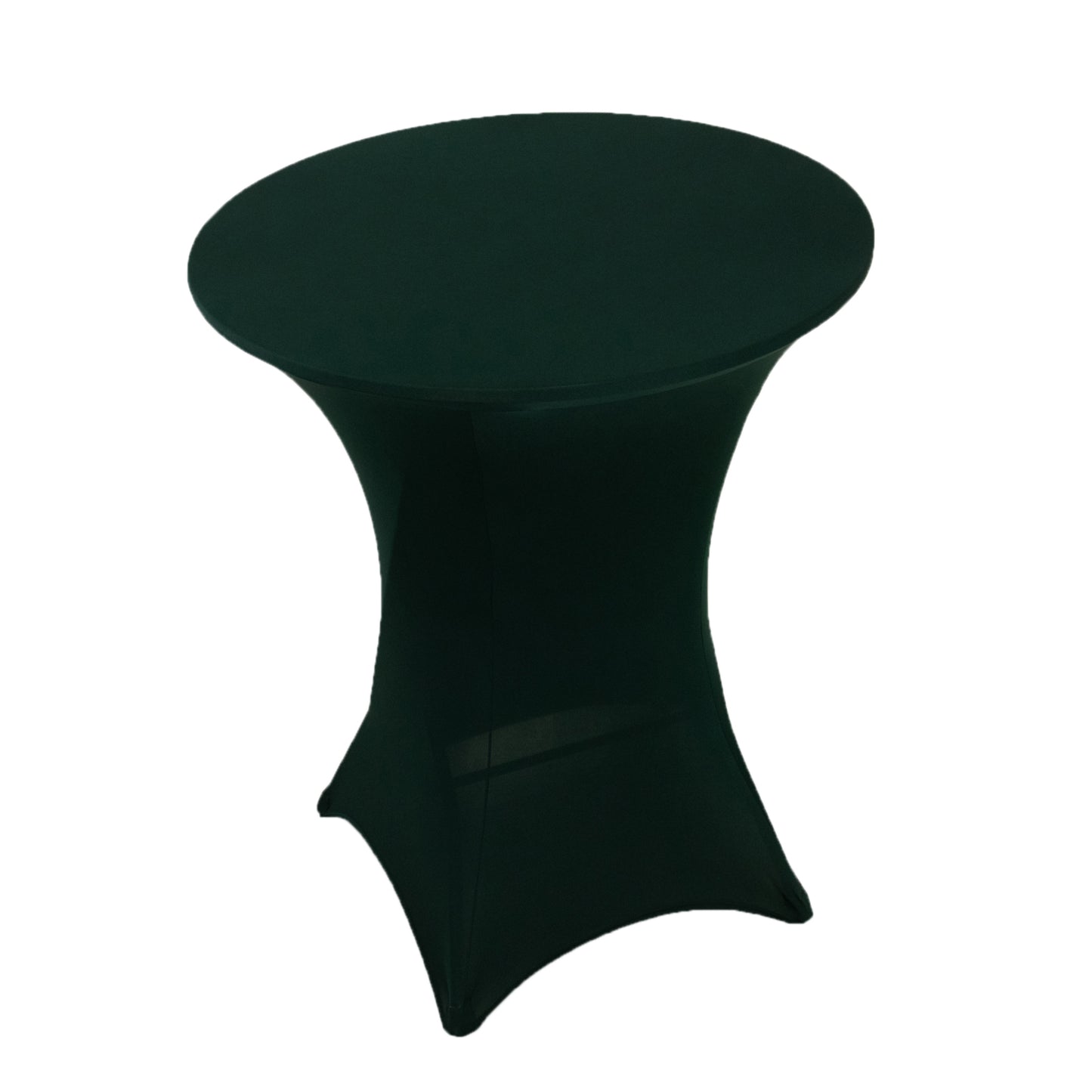 Hunter Emerald Green Highboy Spandex Cocktail Table Cover, Fitted Stretch Tablecloth for 33"-36" Dia High Top Tables