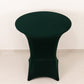 Spandex 36" Round Cocktail Table Cover Hunter Emerald Green - Easy to Maintain Stretch Fitted Highboy Tablecloth