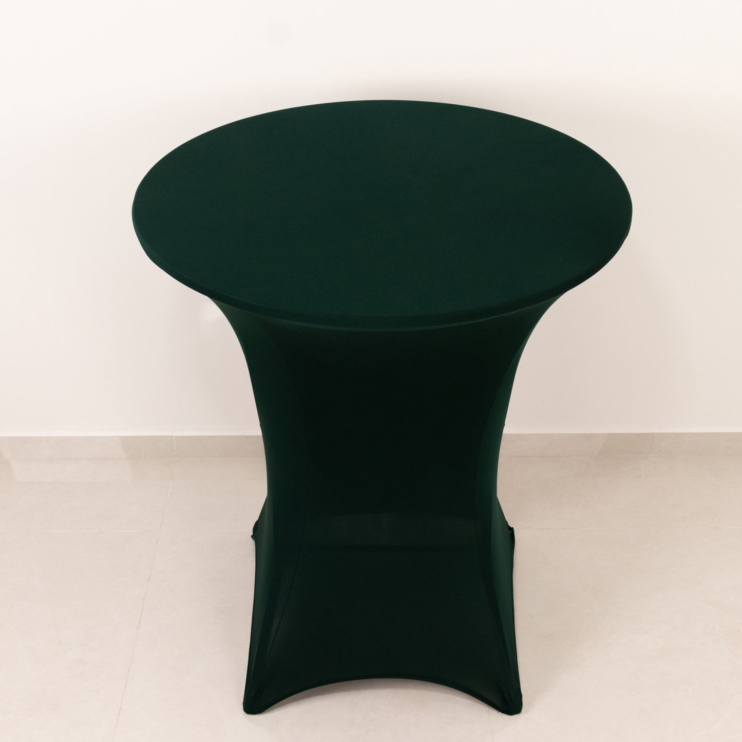 Hunter Emerald Green Highboy Spandex Cocktail Table Cover, Fitted Stretch Tablecloth for 33"-36" Dia High Top Tables