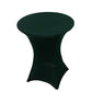 Spandex 36" Round Cocktail Table Cover Hunter Emerald Green - Easy to Maintain Stretch Fitted Highboy Tablecloth