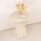 Spandex 36" Round Cocktail Table Cover Ivory - Easy to Maintain Stretch Fitted Highboy Tablecloth