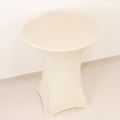 Ivory Spandex Highboy Table Cover