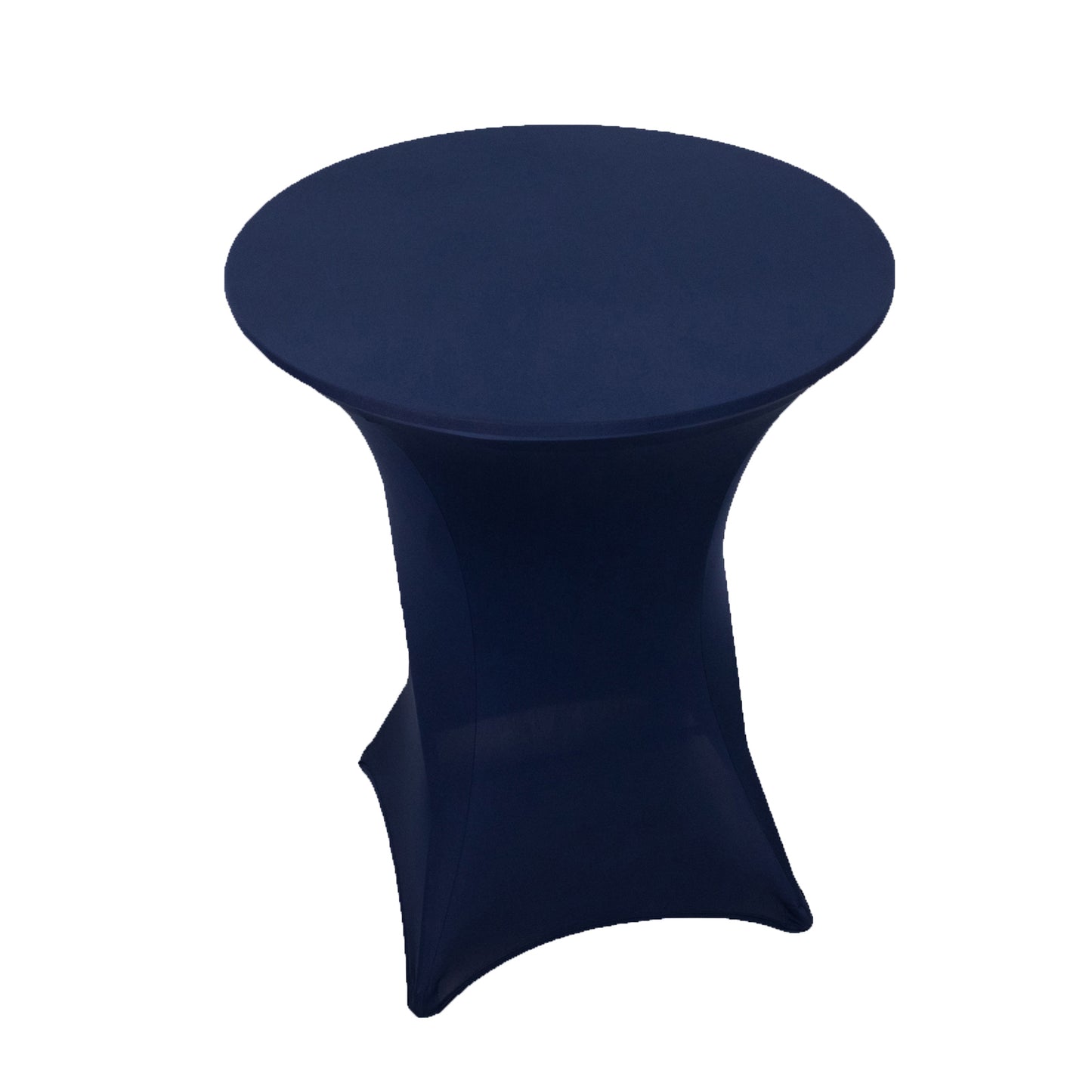 Navy Blue Highboy Spandex Cocktail Table Cover, Fitted Stretch Tablecloth for 33"-36" Dia High Top Tables