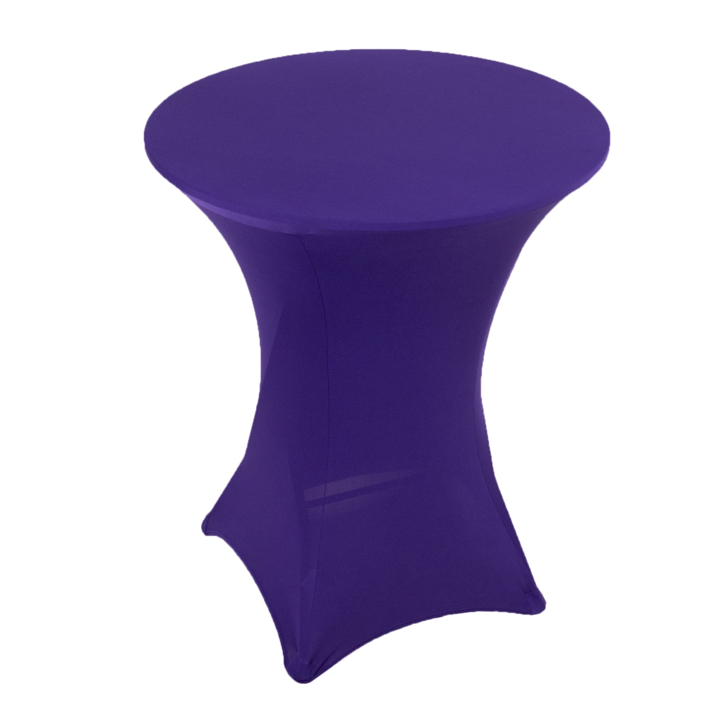 Spandex 36" Round Cocktail Table Cover Purple - Easy to Maintain Stretch Fitted Highboy Tablecloth