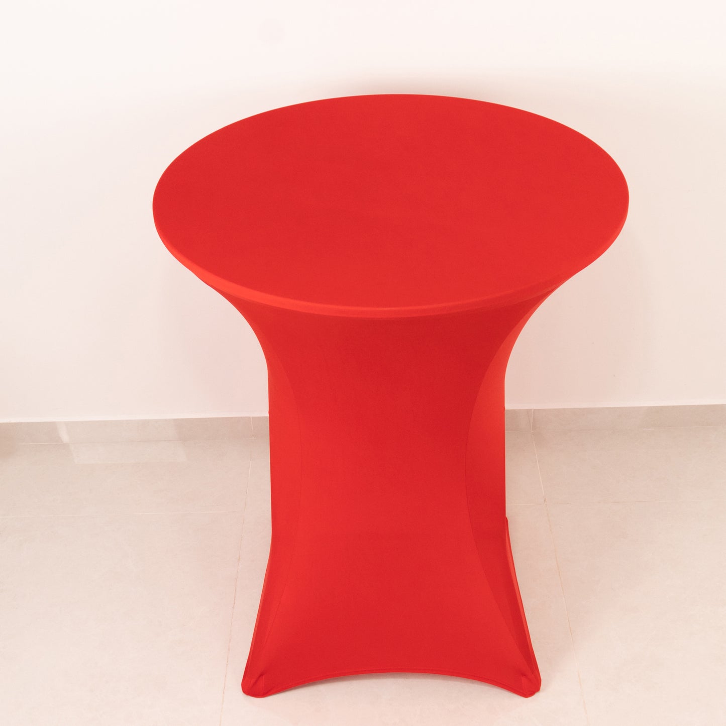 Red Highboy Spandex Cocktail Table Cover, Fitted Stretch Tablecloth for 33"-36" Dia High Top Tables