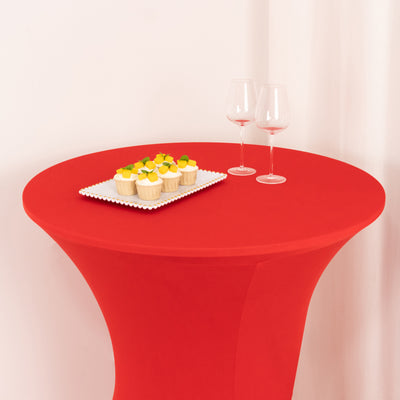 Durable Red Spandex High Top Table Cover