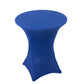 Spandex 36" Round Cocktail Table Cover Royal Blue - Easy to Maintain Stretch Fitted Highboy Tablecloth