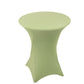 Spandex 36" Round Cocktail Table Cover Sage Green - Easy to Maintain Stretch Fitted Highboy Tablecloth