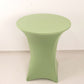 Spandex 36" Round Cocktail Table Cover Sage Green - Easy to Maintain Stretch Fitted Highboy Tablecloth