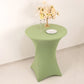 Spandex 36" Round Cocktail Table Cover Sage Green - Easy to Maintain Stretch Fitted Highboy Tablecloth