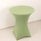 Spandex 36" Round Cocktail Table Cover Sage Green - Easy to Maintain Stretch Fitted Highboy Tablecloth