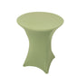 Spandex 36" Round Cocktail Table Cover Sage Green - Easy to Maintain Stretch Fitted Highboy Tablecloth