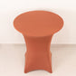 Spandex 36" Round Cocktail Table Cover Terracotta (Rust) - Easy to Maintain Stretch Fitted Highboy Tablecloth