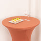 Spandex 36" Round Cocktail Table Cover Terracotta (Rust) - Easy to Maintain Stretch Fitted Highboy Tablecloth
