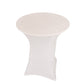 Spandex 36" Round Cocktail Table Cover White - Easy to Maintain Stretch Fitted Highboy Tablecloth
