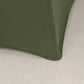 Dusty sage green highboy spandex cocktail table cover.