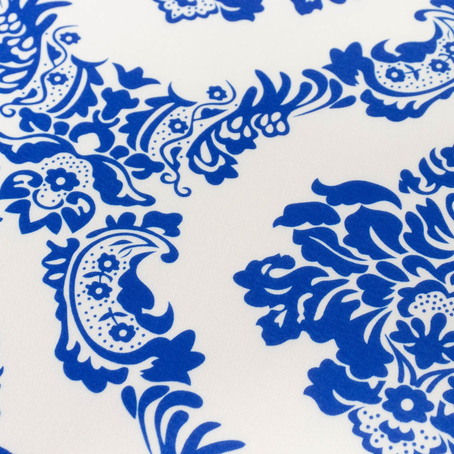 Royal Blue Damask Cocktail Spandex Table Cover, 30" Round Highboy Stretch Fitted Tablecloth