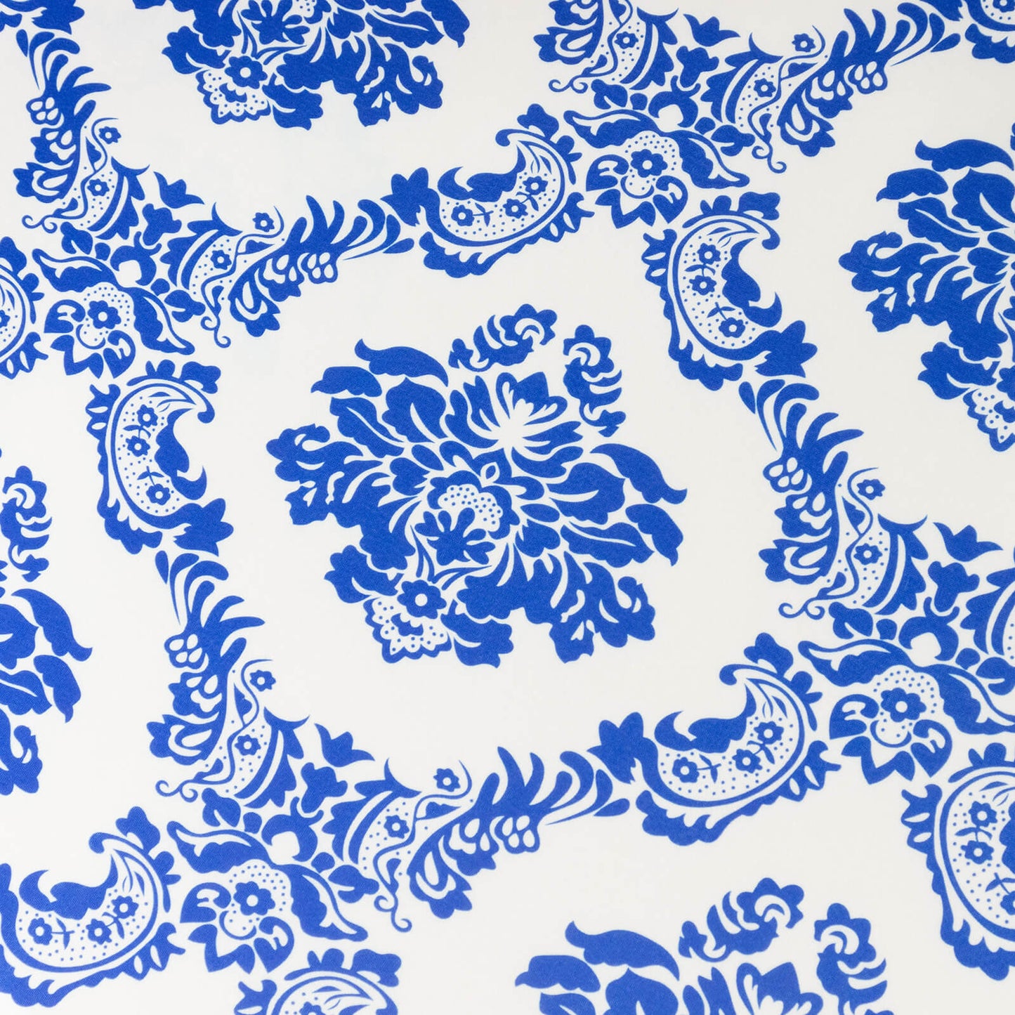 Royal Blue Damask Cocktail Spandex Table Cover, 30" Round Highboy Stretch Fitted Tablecloth