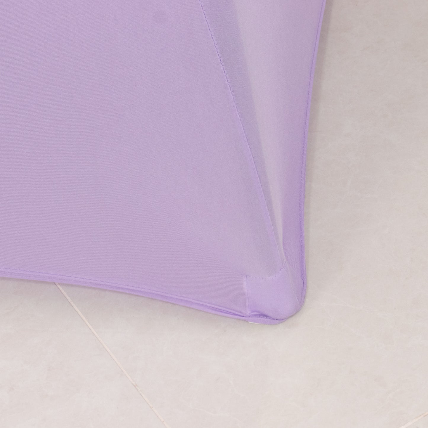 Lavender highboy spandex cocktail table cover for 30" high top tables.