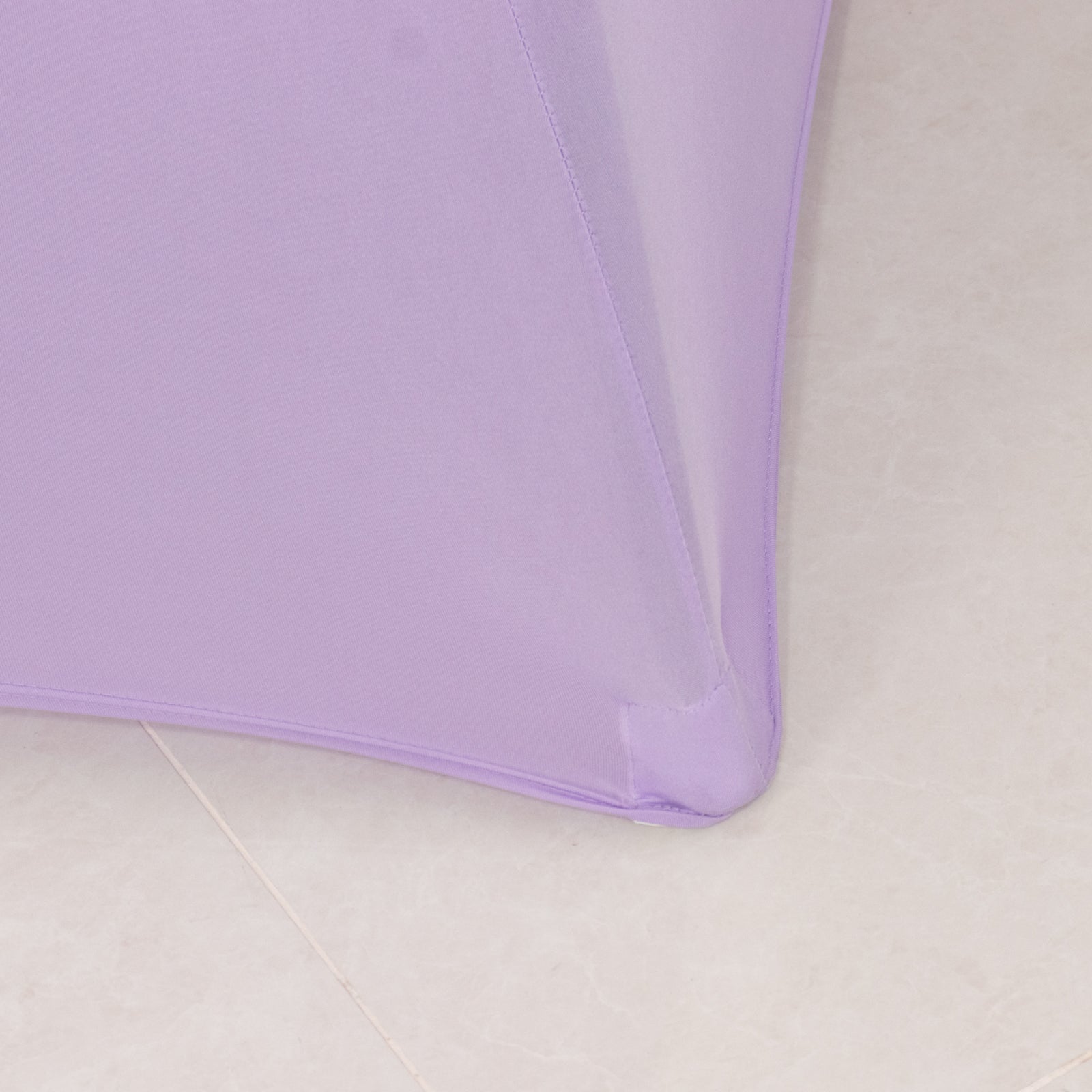 Lavender highboy spandex cocktail table cover for 30" high top tables.