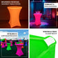 Glow Neon Fuchsia Spandex Cocktail Tablecloth for a vibrant event setup.