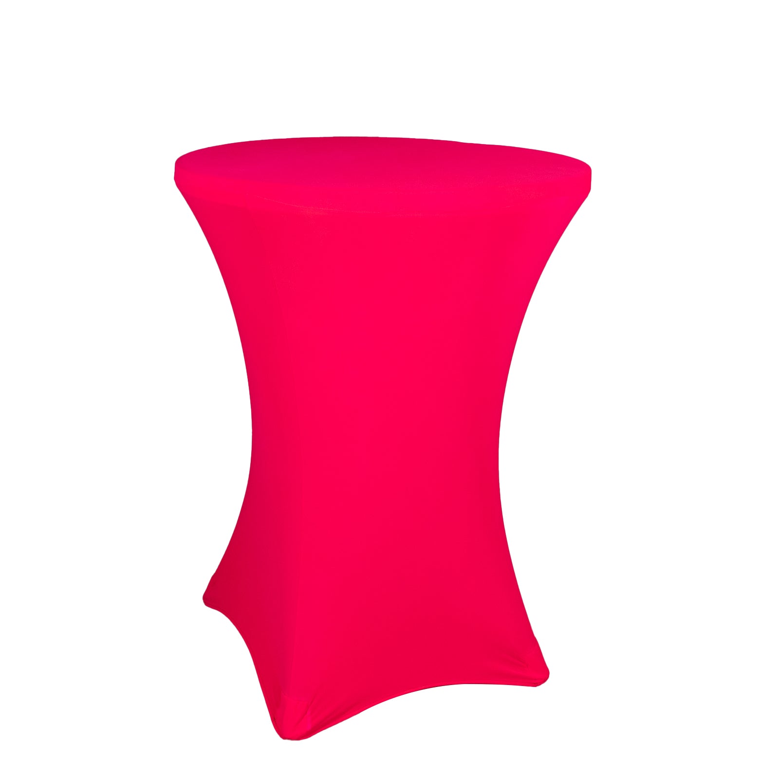 Glow Neon Fuchsia Fitted Spandex Cocktail Tablecloth – 30" Round