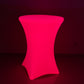Glow Neon Fuchsia Fitted Spandex Cocktail Tablecloth – 30" Round