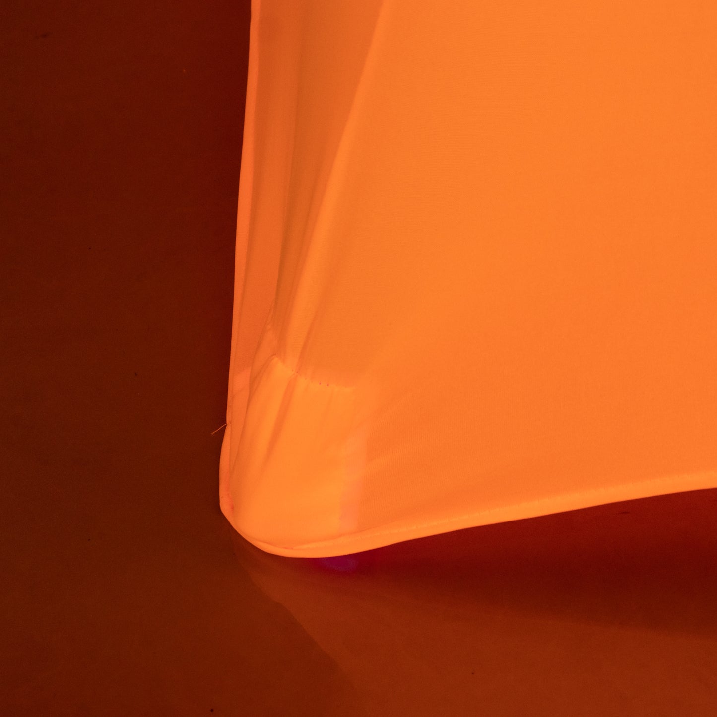Glow Neon Orange Fitted Spandex Cocktail Tablecloth – 30" Round