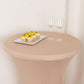 Nude spandex cocktail table cover for 30" high top tables.