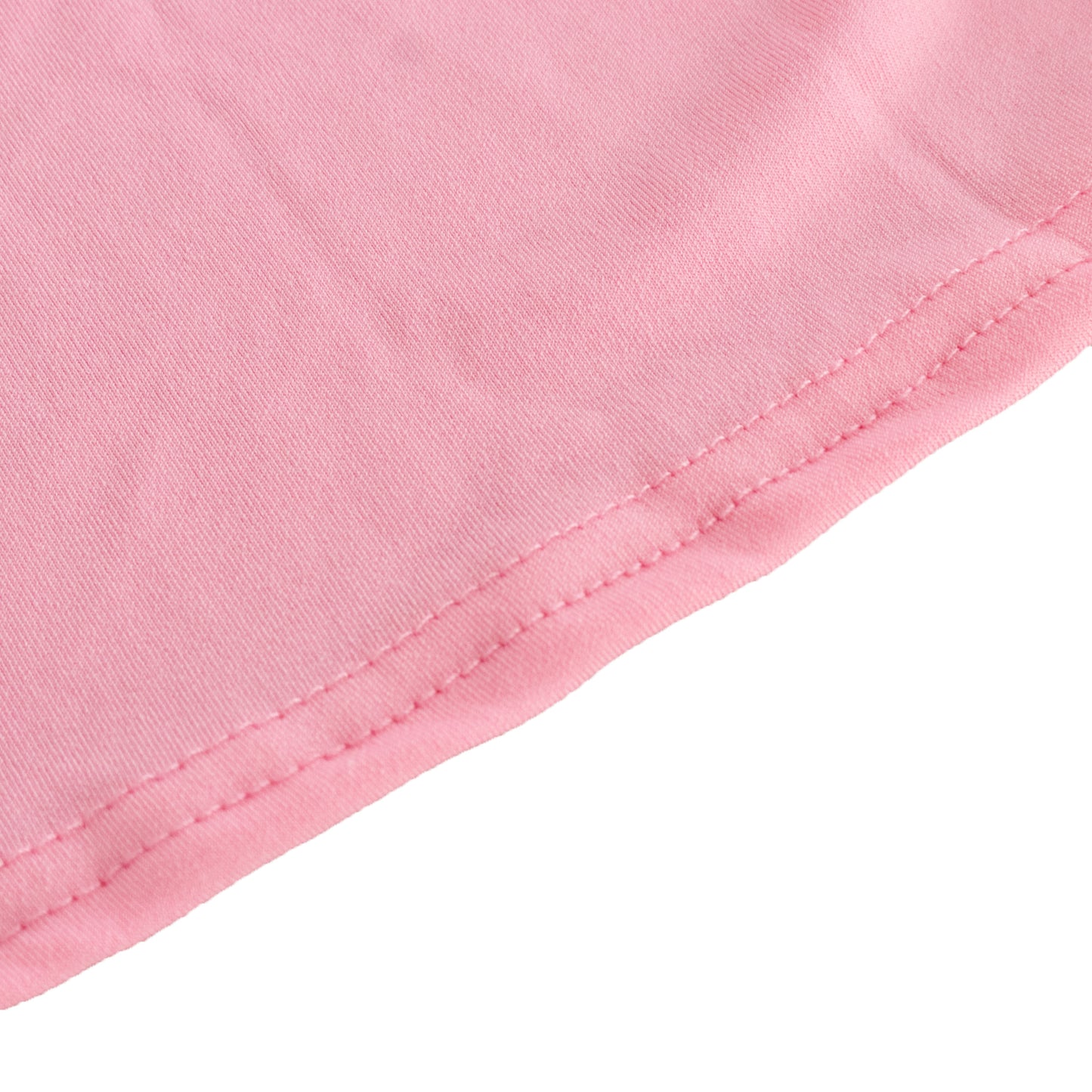 Pink highboy spandex cocktail table cover for 30" diameter tables.