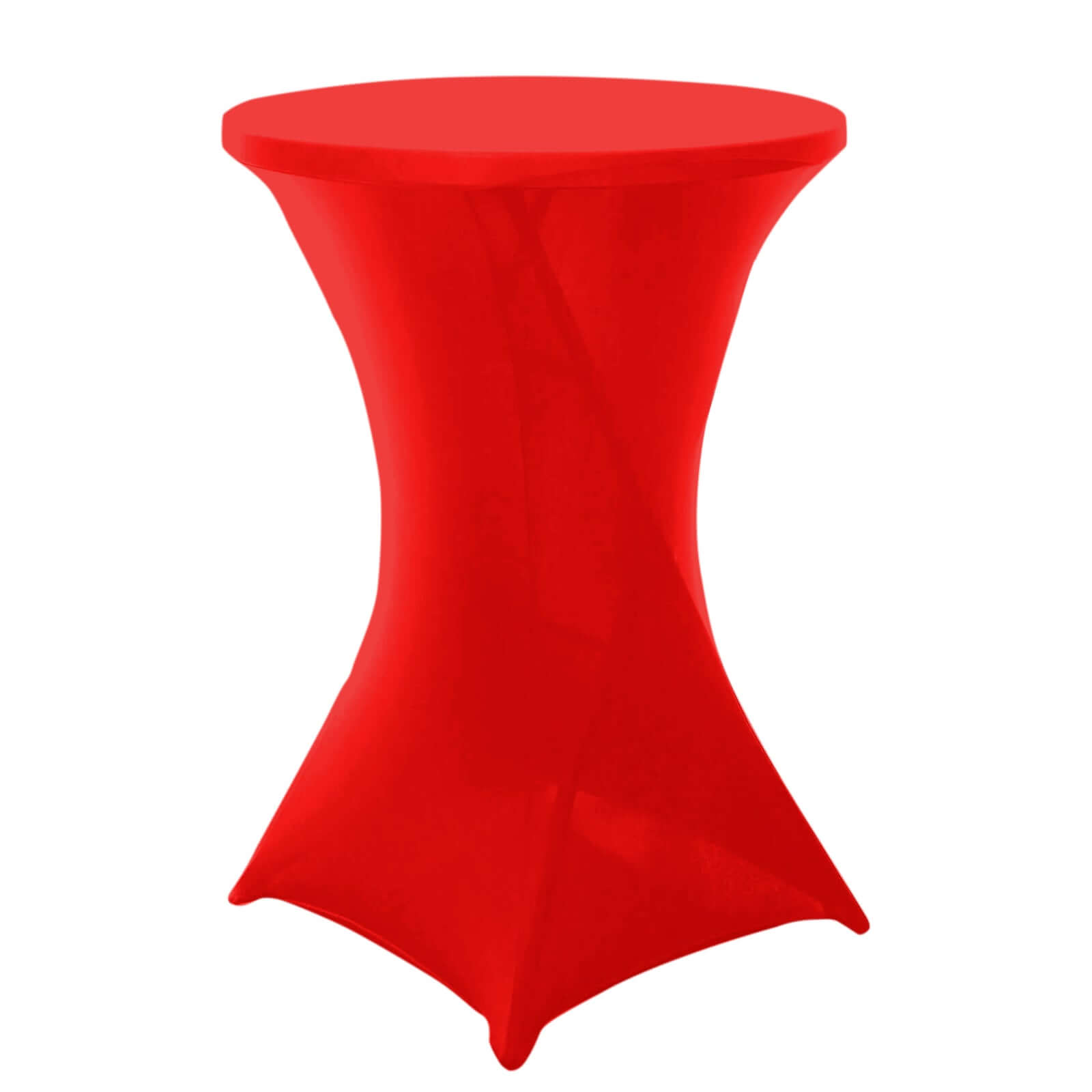 Red Highboy Spandex Cocktail Table Cover, Fitted Stretch Tablecloth for 24"-32" Dia High Top Tables