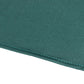 Hunter emerald green cocktail table cover skirt with wavy drapes.