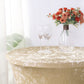 Crushed Velvet Spandex 30" Round Cocktail Table Cover Beige Smooth Highboy Tablecloth