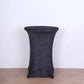 Crushed Velvet Spandex 30" Round Cocktail Table Cover Black Smooth Highboy Tablecloth