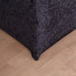 Crushed Velvet Spandex 30" Round Cocktail Table Cover Black Smooth Highboy Tablecloth