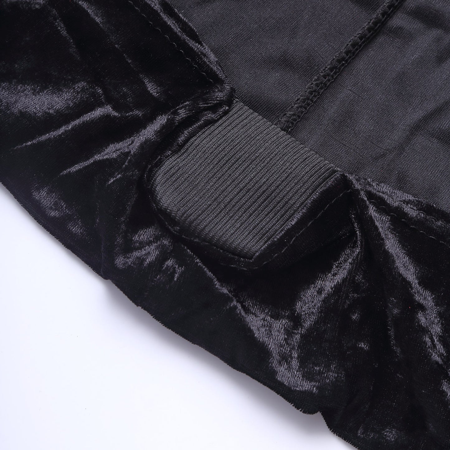 Crushed Velvet Spandex 30" Round Cocktail Table Cover Black Smooth Highboy Tablecloth