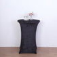 Crushed Velvet Spandex 30" Round Cocktail Table Cover Black Smooth Highboy Tablecloth